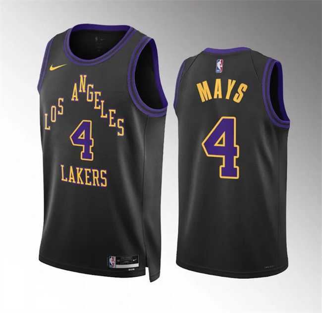 Men's Los Angeles Lakers #4 Skylar Mays Black 2023-24 City Edition Stitched Basketball Jersey Dzhi,We sell and wholesale Men's Los Angeles Lakers #4 Skylar Mays Black 2023-24 City Edition Stitched Basketball Jersey Dzhi on line form chian!
